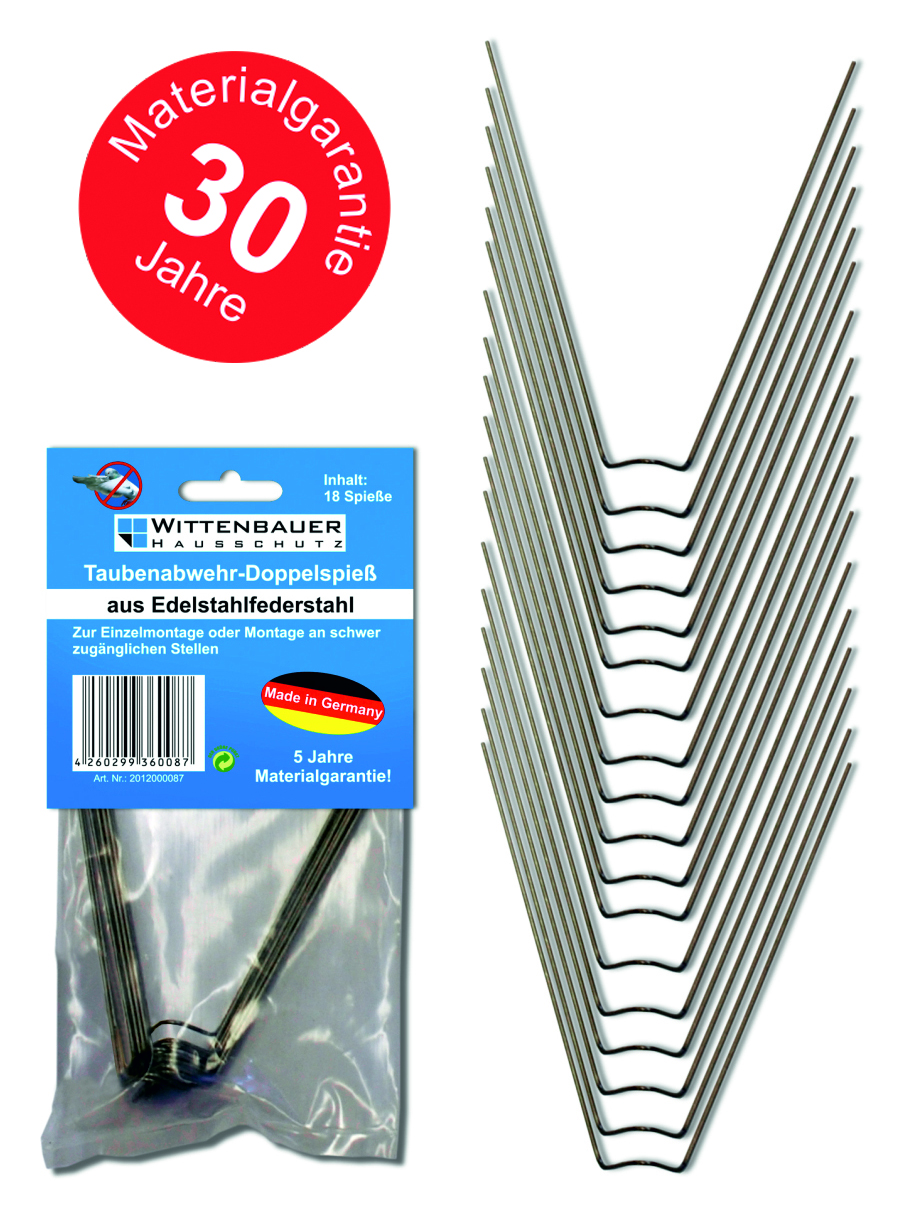 Taubenabwehr DOPPELSPIEßE