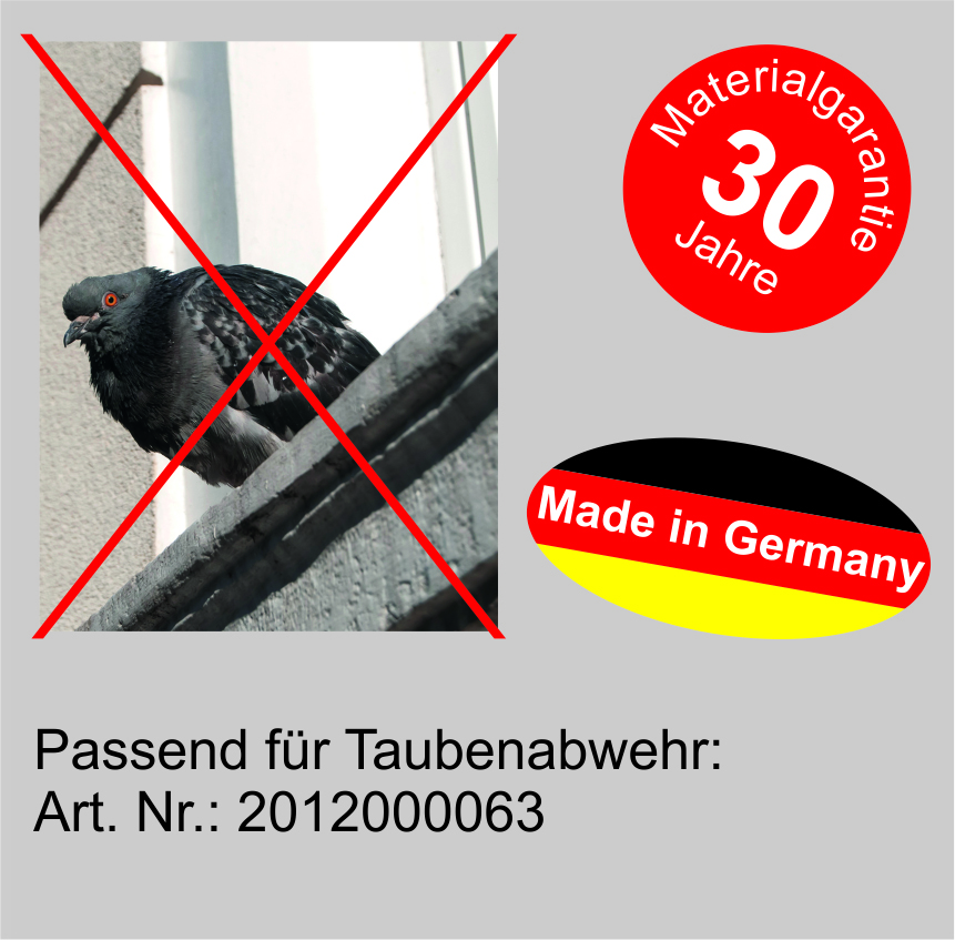 Taubenabwehr FENSTER - Klemmvorrichtung