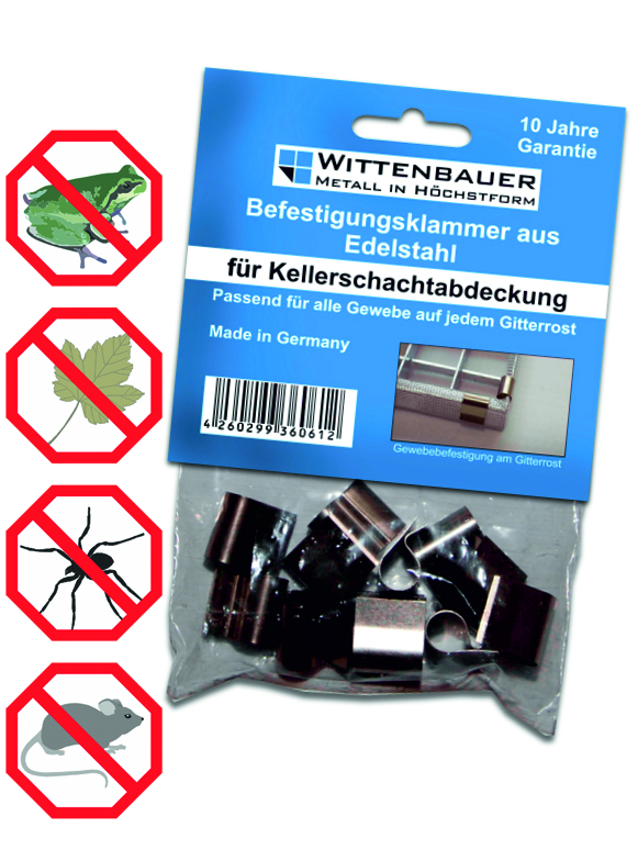 Befestigungsklammern für Gewebe