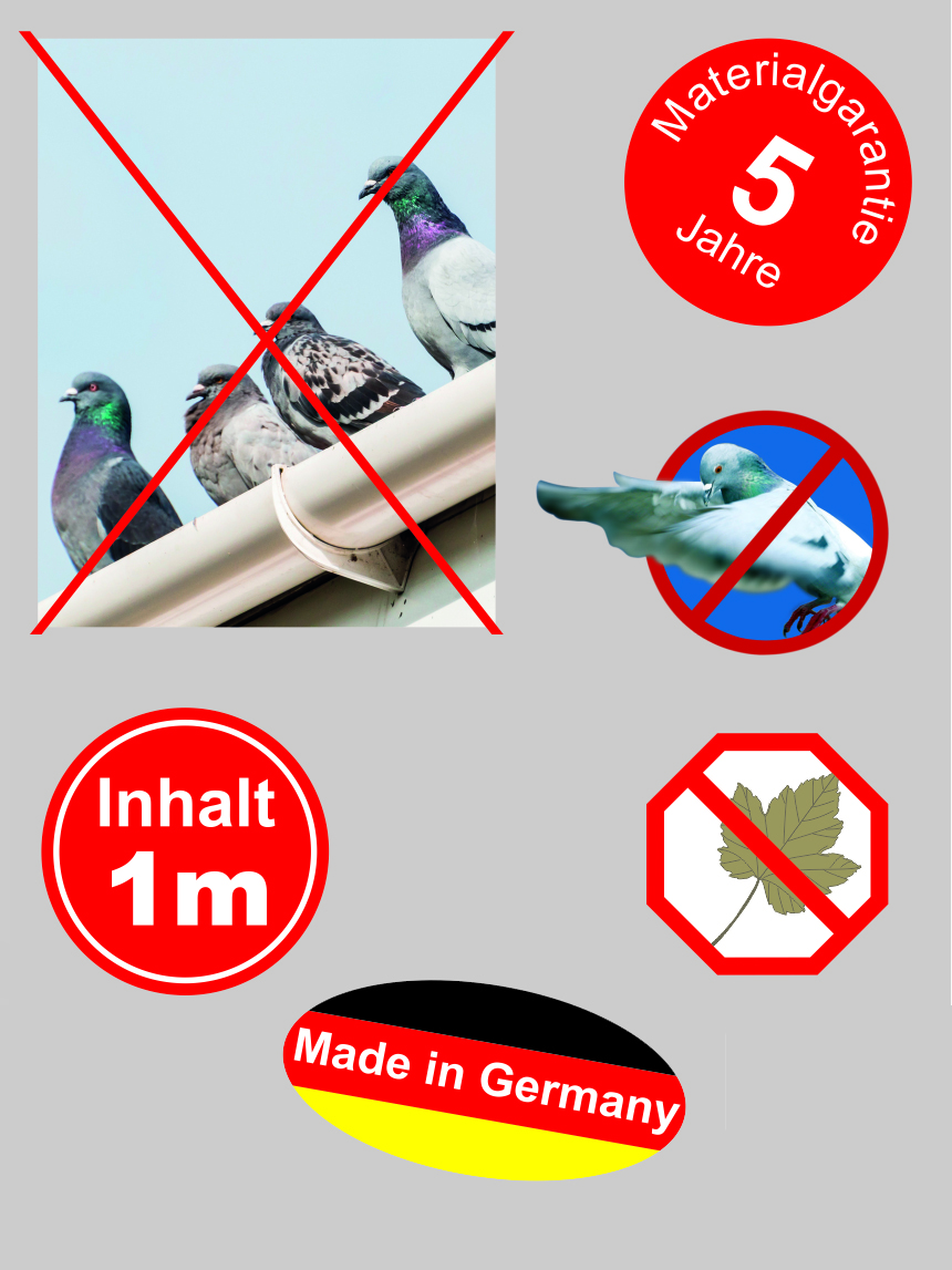Taubenabwehr DACHRINNE 