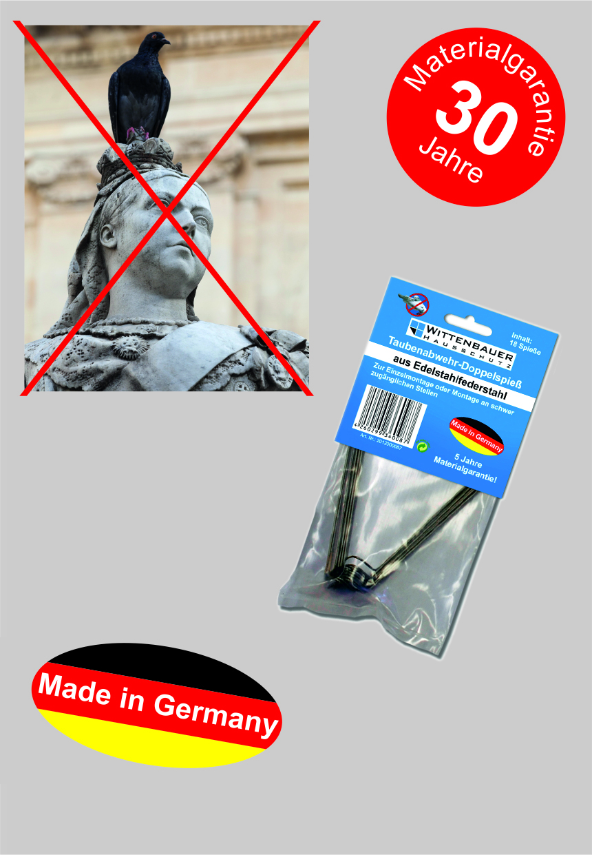 Taubenabwehr DOPPELSPIEßE